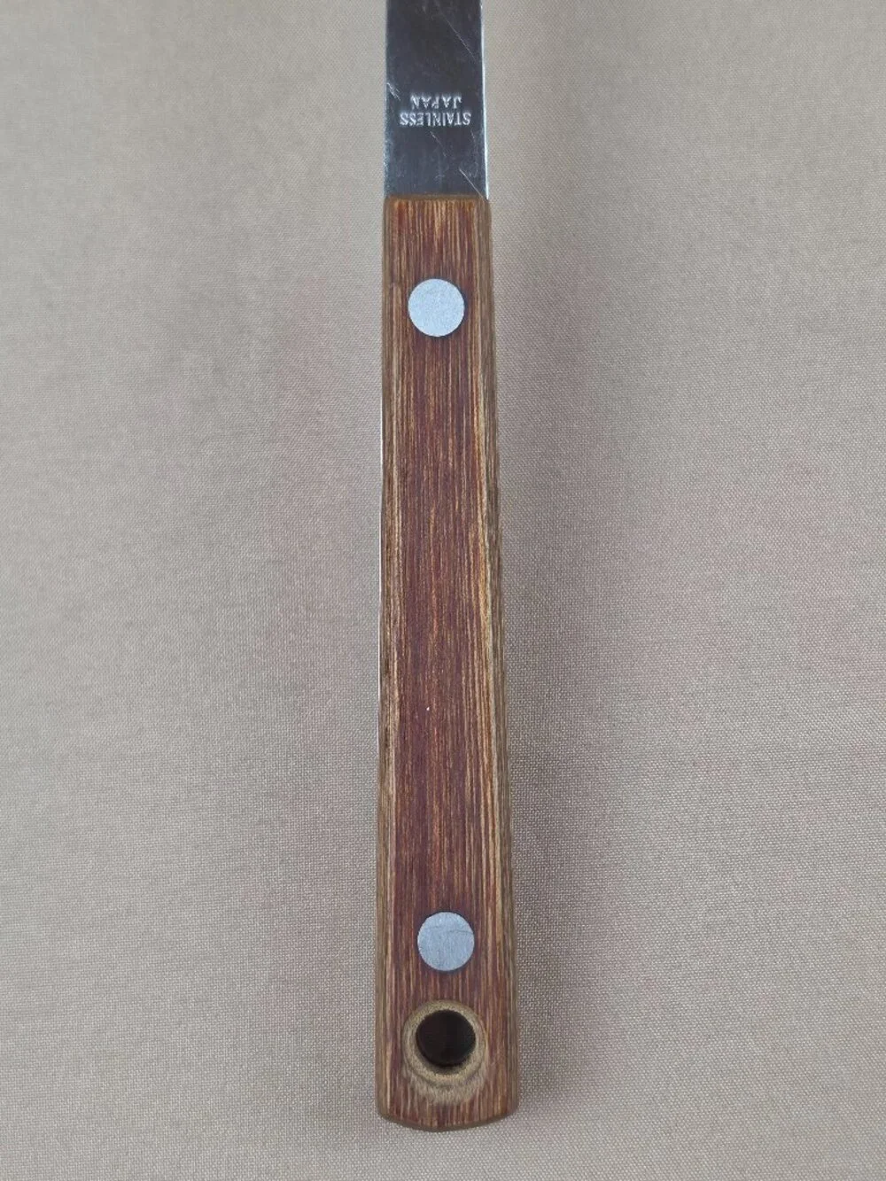 Vintage Spatula Long Handle Wood Flipper Turner Stainless Steel Japan